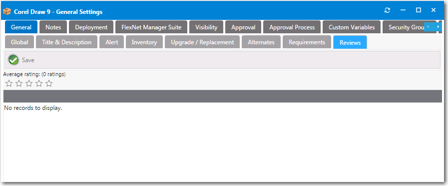 Catalog Item Properties Dialog Box / General > Reviews Tab